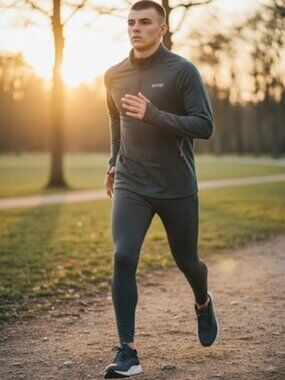 CEP Men's Teal Medium Rock 'n' Roll Running Series 1/4 Zip Pullover